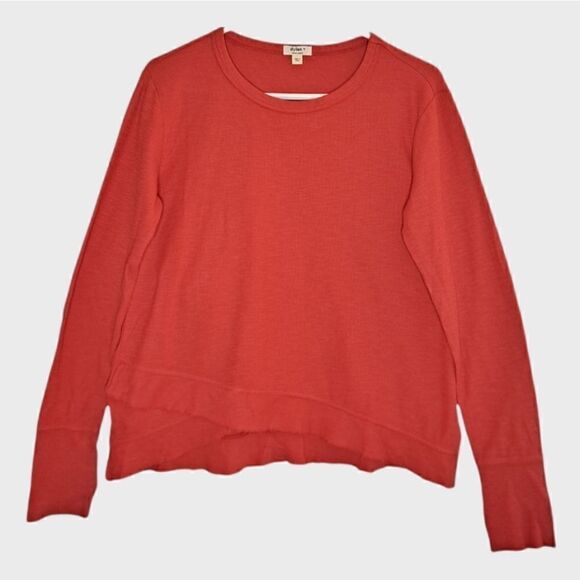 dylan Long Sleeve Henley Waffle Shirt Orange XSmall - Picture 1 of 7